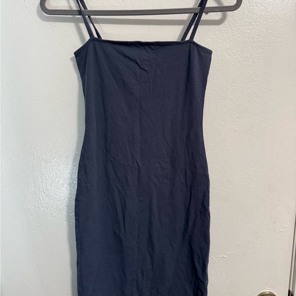 Forever 21 Dusty Blue Mini Dress with Spaghetti Straps